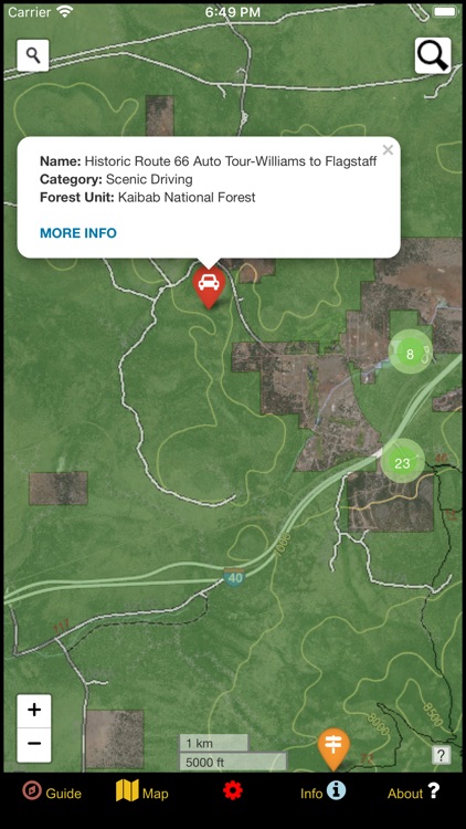 US National Forest Service Map