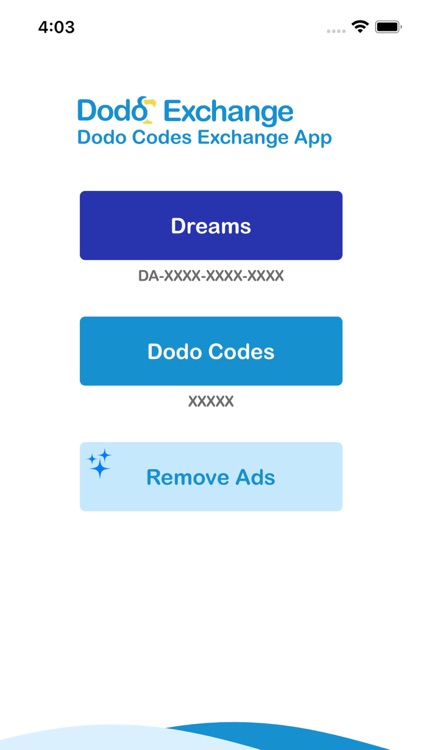 Dodo Codes Exchange App