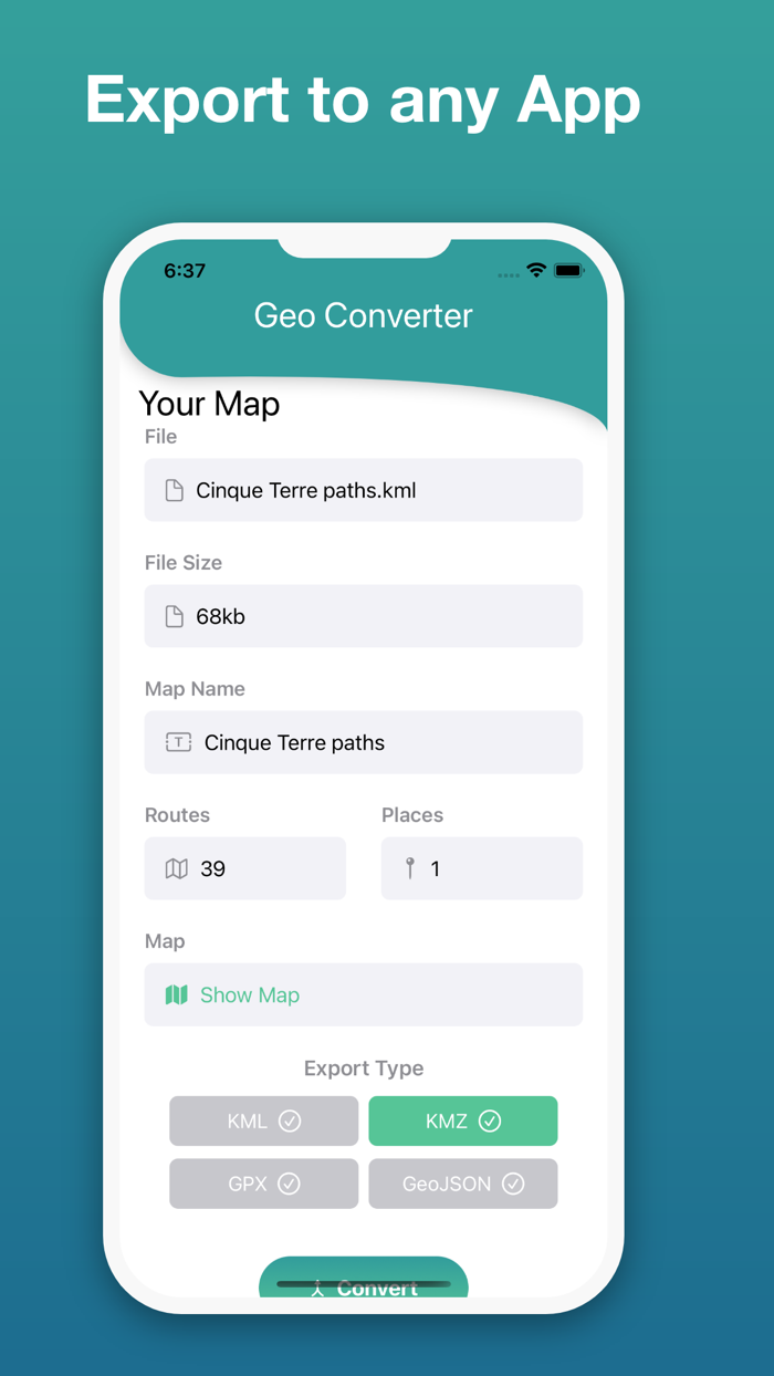 Geo File Converter - GPX KML