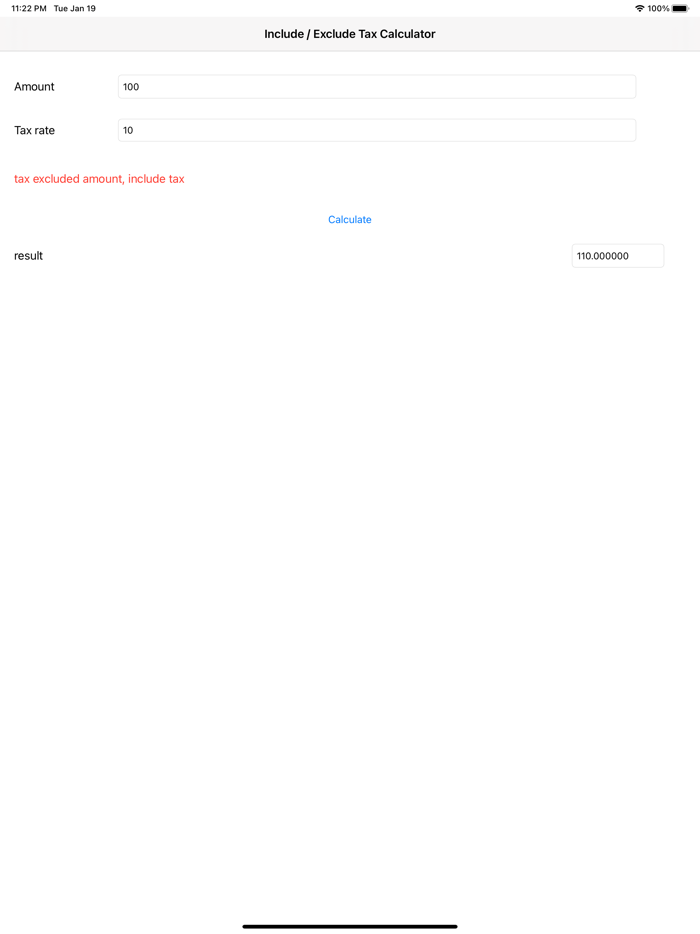 Incl.  Excl. Tax Calculator