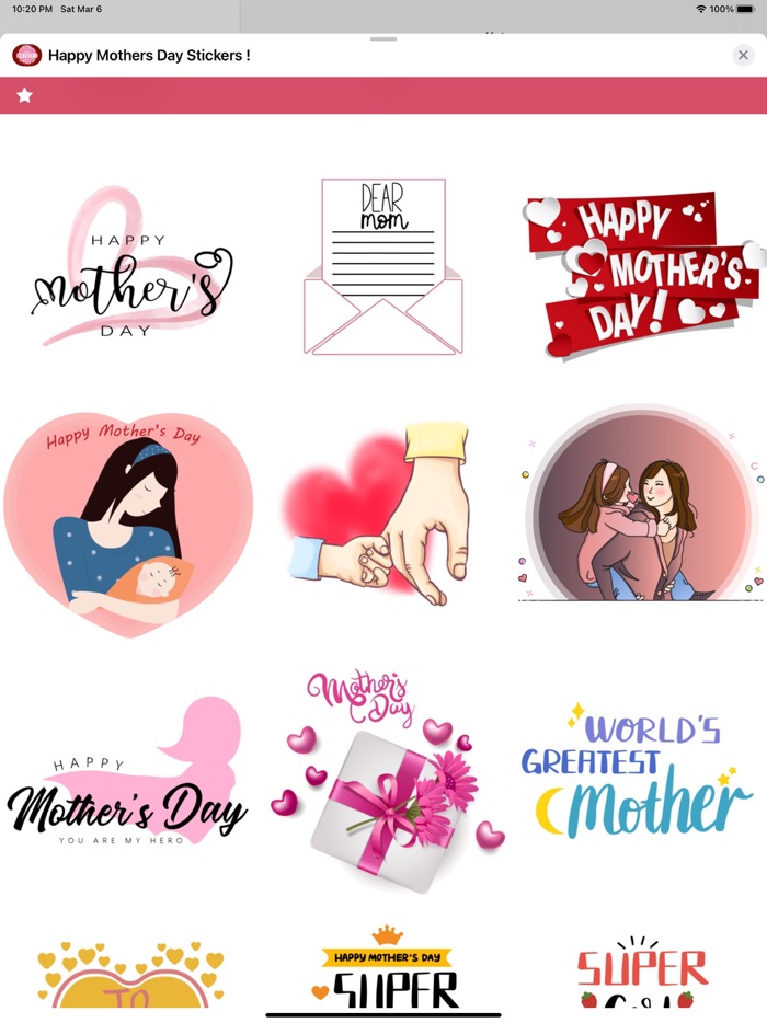 Happy Mothers Day Stickers