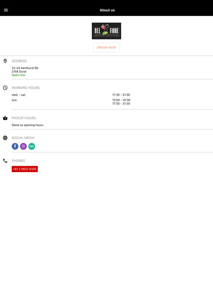 Bel Fiore Restaurant