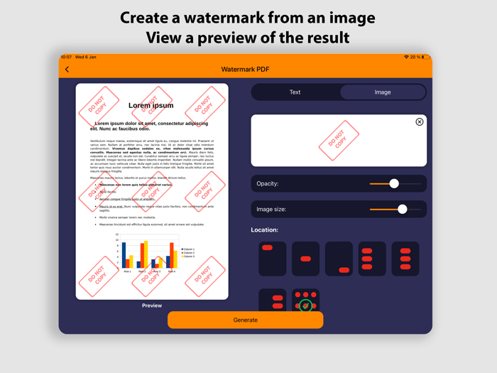Watermark pdf - easy watermark