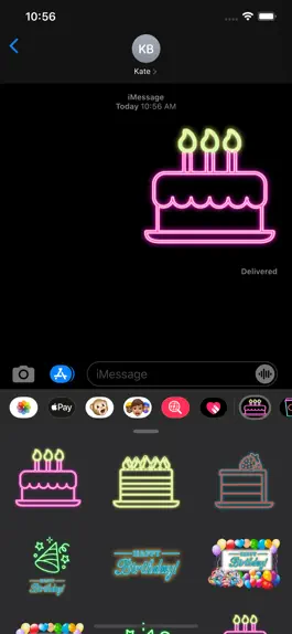 Game screenshot Neon Birthday Stickers mod apk