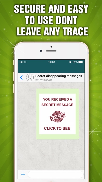 Secret disappearing messages