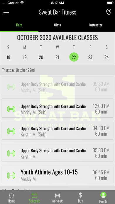 Sweat Bar Fitness screenshot 3