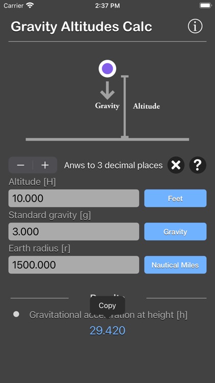 Gravity Altitudes Calculator screenshot-9