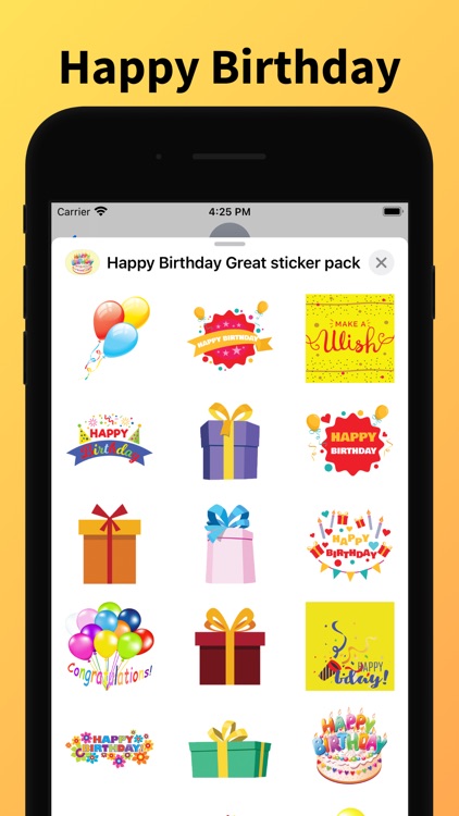 Happy Birthday stickers emoji