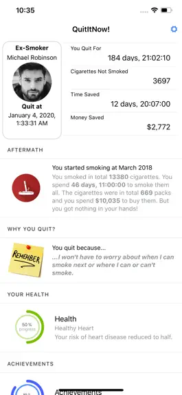Game screenshot QuitItNow! - Quit Smoking apk