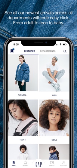 Gap app screenshot