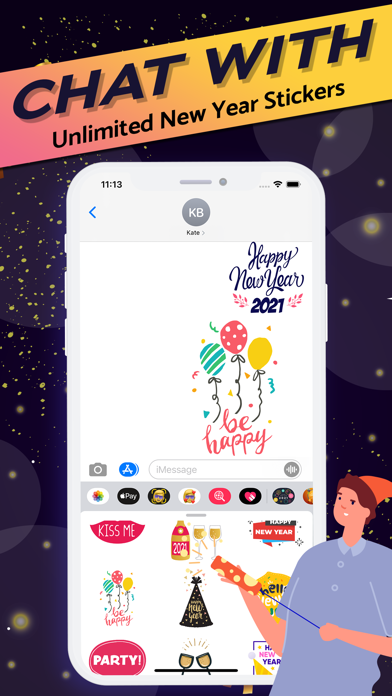 2021 New Year Animated Stickerのおすすめ画像3