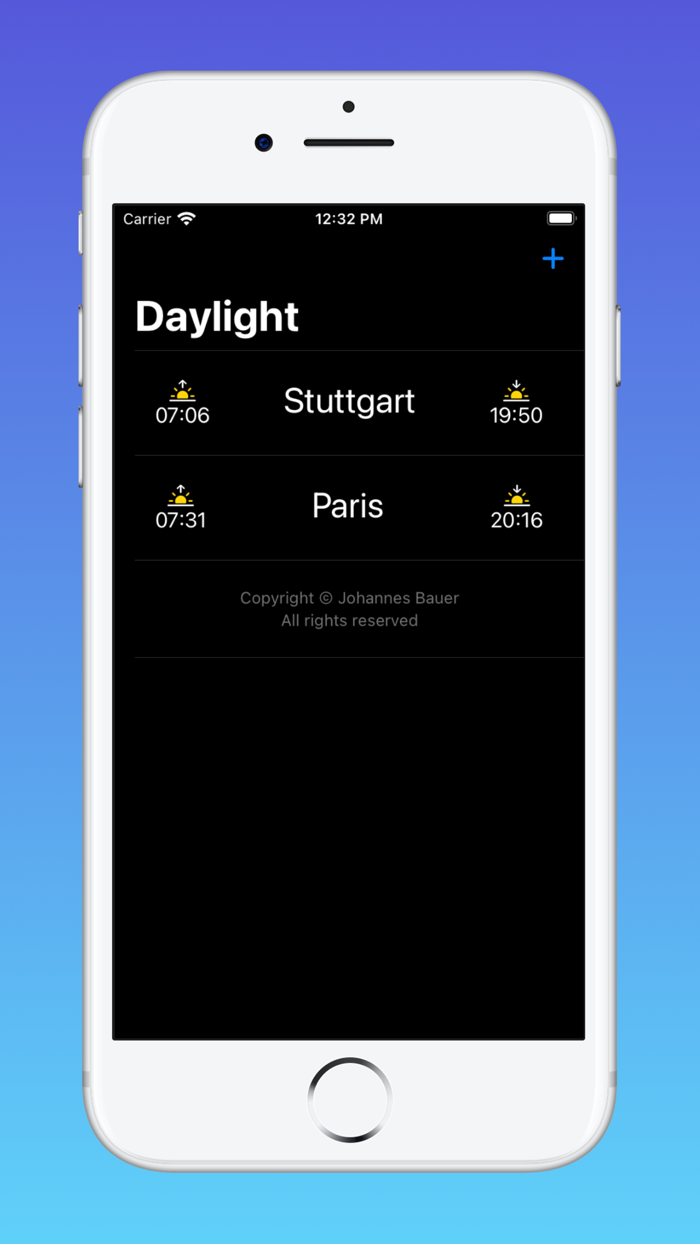 Daylight - Sunrise and Sunset