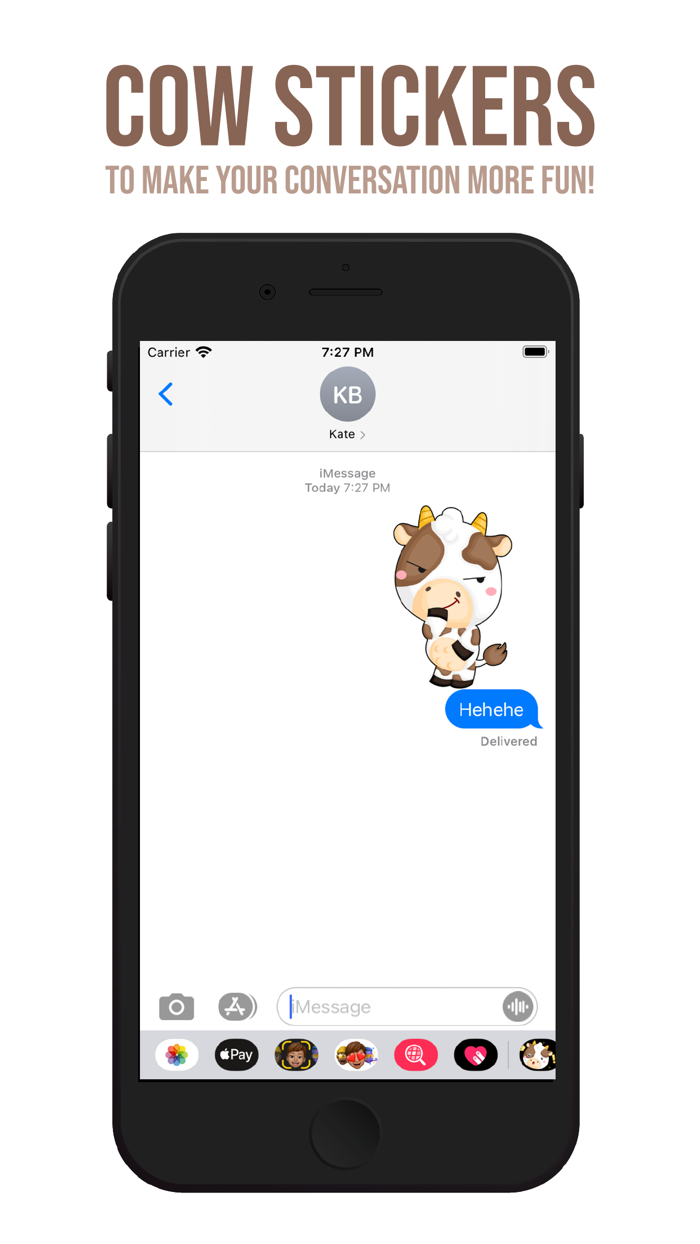 Cute Emotional Cow Stickers