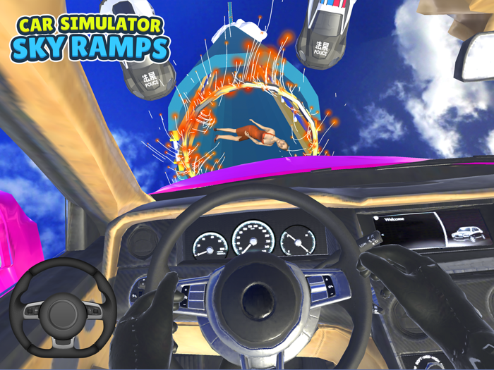 Car Simulator Sky Ramps
