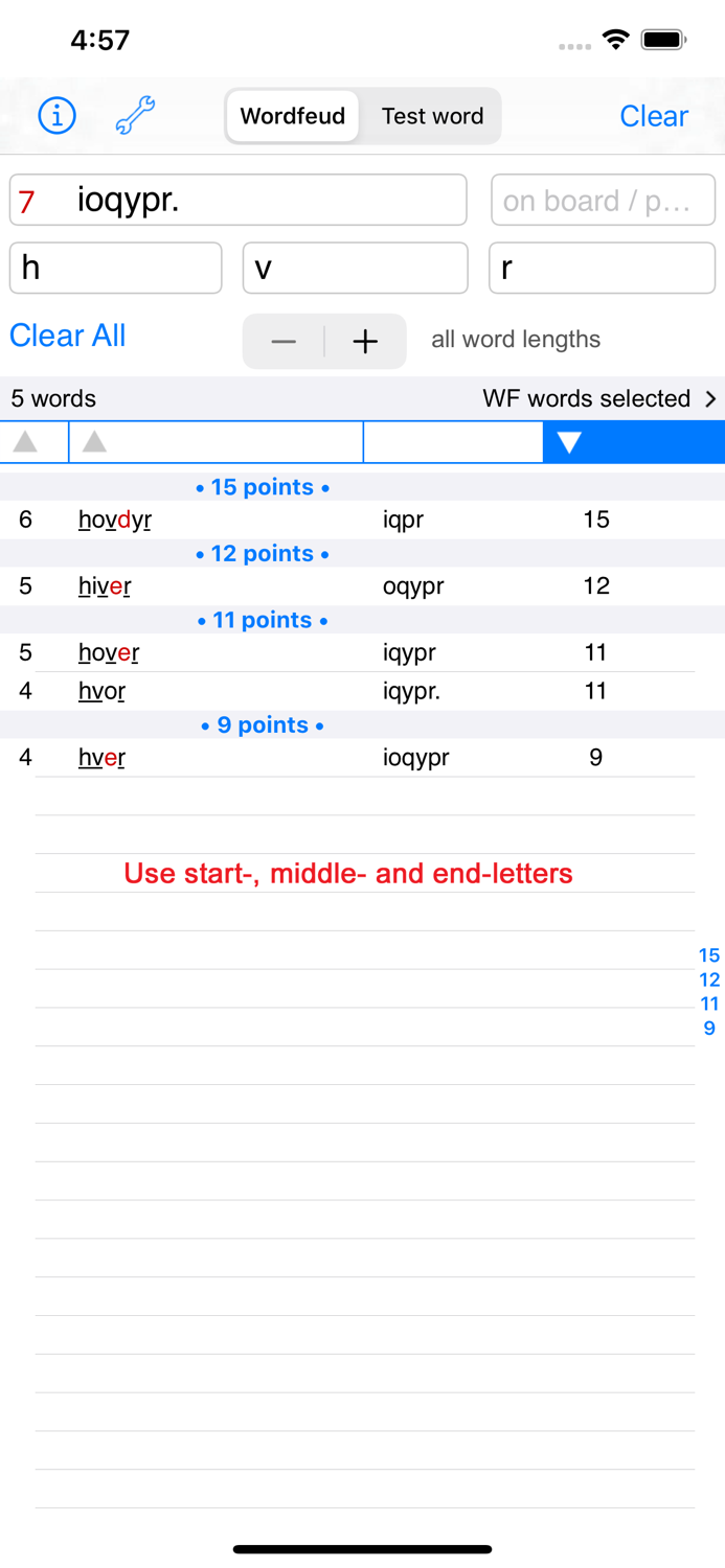 Dansk Words Finder Wordfeud