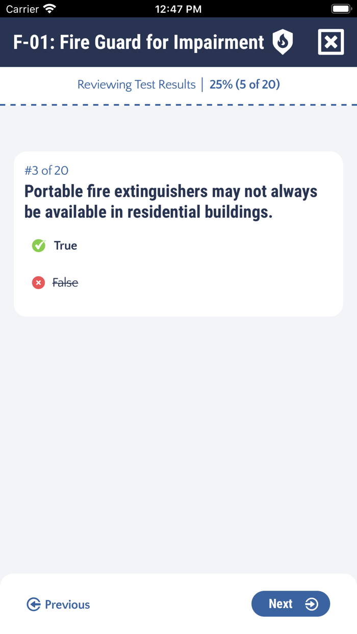 Fire Guard for Impairment F-01