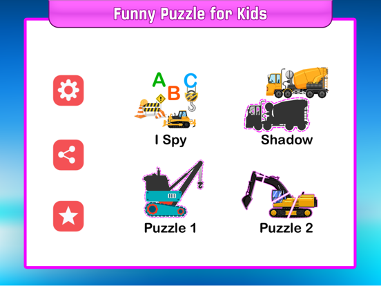 Truck jigsaw puzzle for kids. screenshot 2