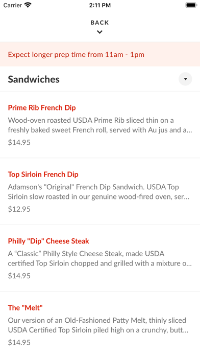 How to cancel & delete Adamsons French Dip from iphone & ipad 3