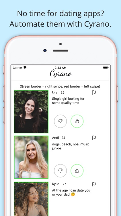 Cyrano: Dating Apps Automated