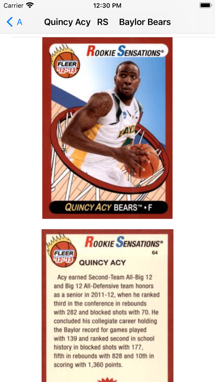 Basketball trading cards Light