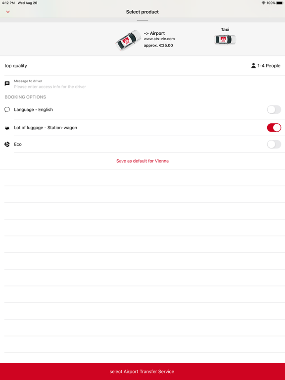 ATS - Airport Transfer Service screenshot 4