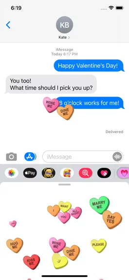 Game screenshot Animated Candy Hearts Stickers apk