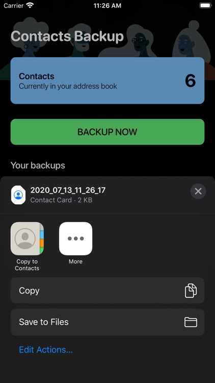 Contacts Backup Smart screenshot-6