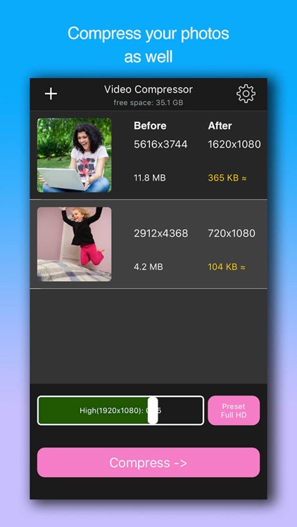 Video Compressor:Shrink videos screenshot-3