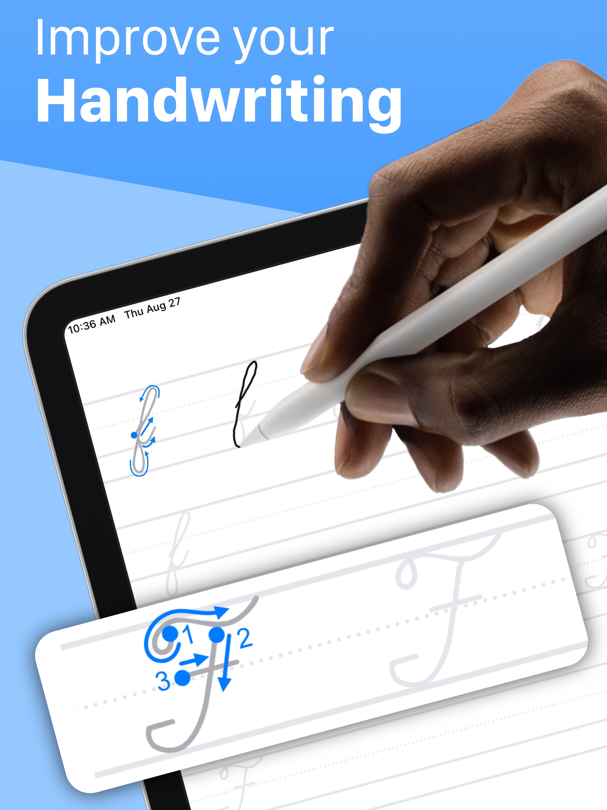 Screenshot do app Writey - Learn Handwriting