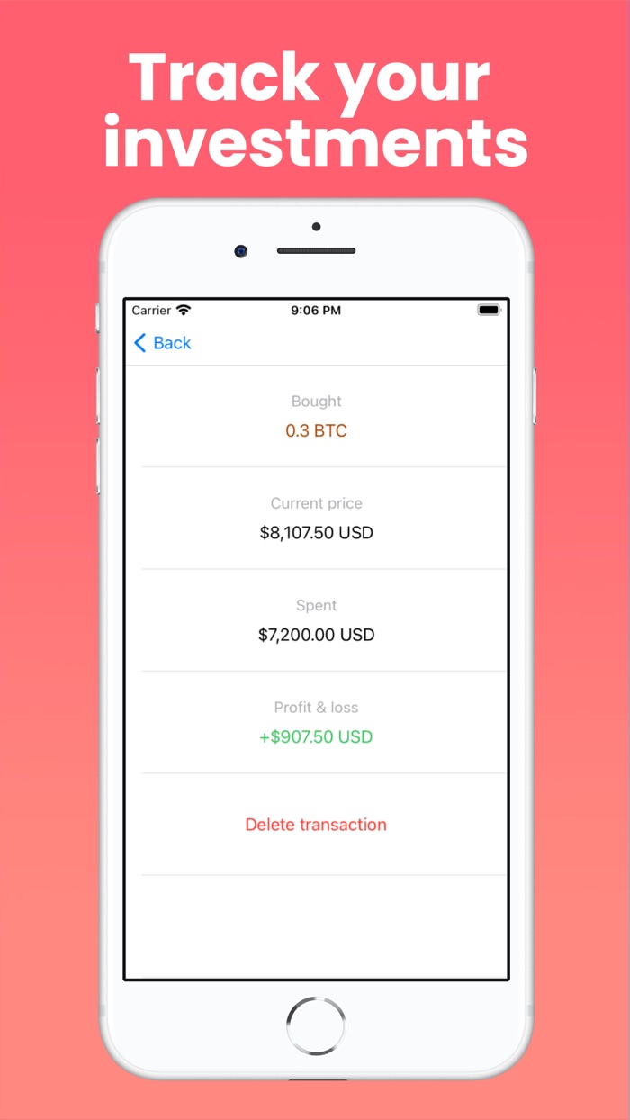 Portfolio View Crypto Tracker