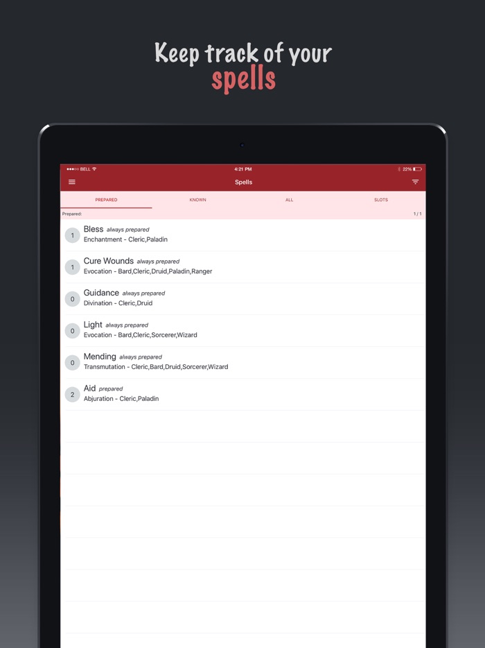 DnD 5e Character Keep