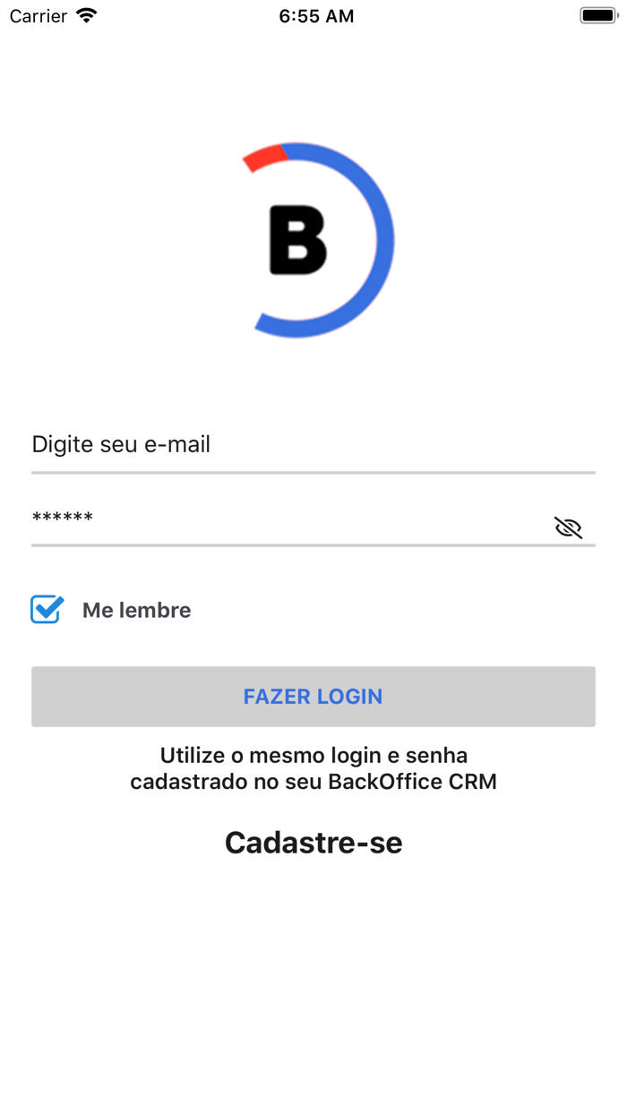 Backoffice CRM - Homologação