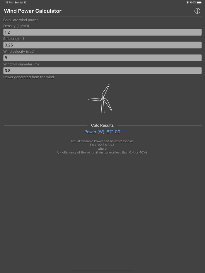 Wind Power Calculator