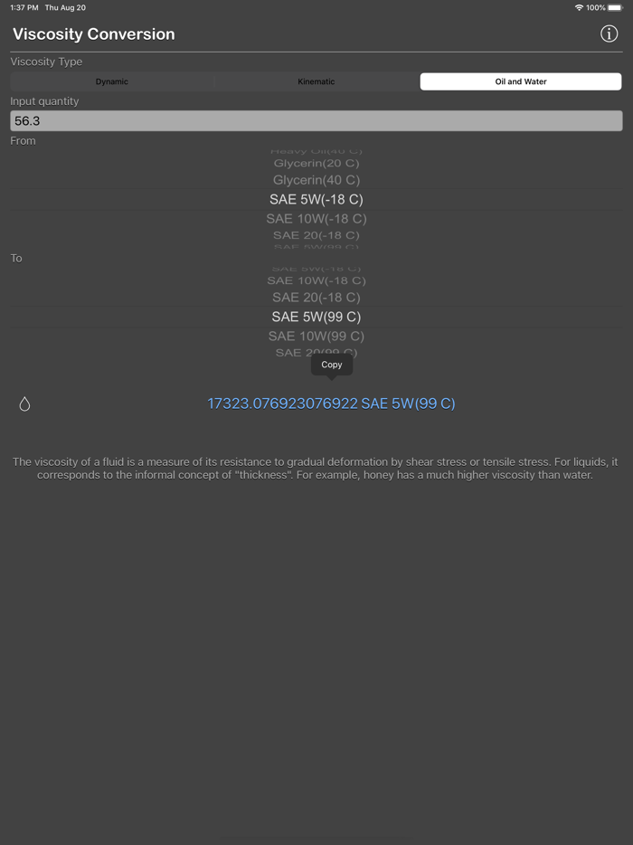 Viscosity Conversion