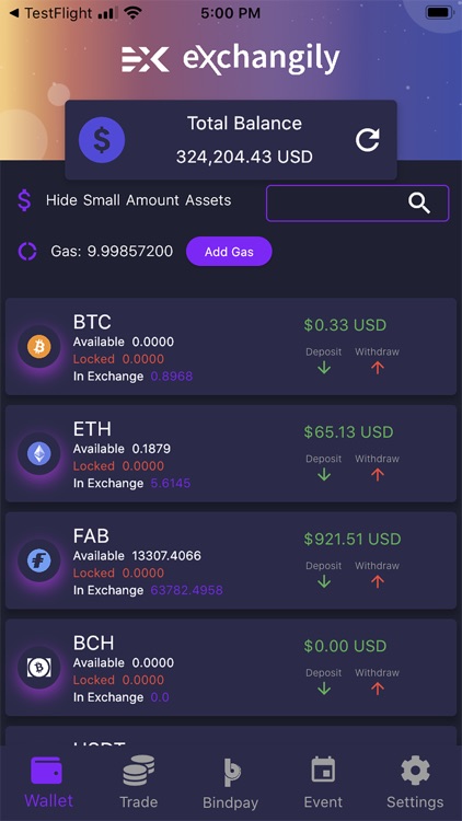 Exchangily DEX Wallet