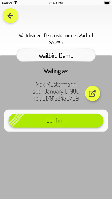 Waitbird (customer/patient) screenshot 4