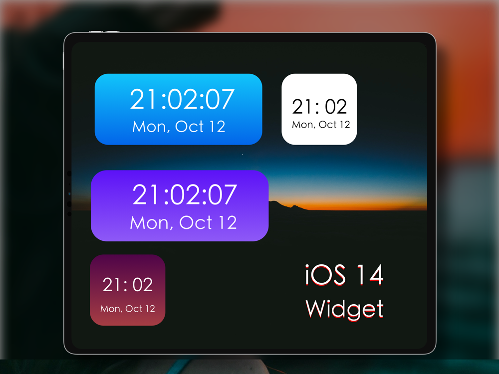 Big Clock Pro Time Widgets App for iPhone Free Download Big Clock