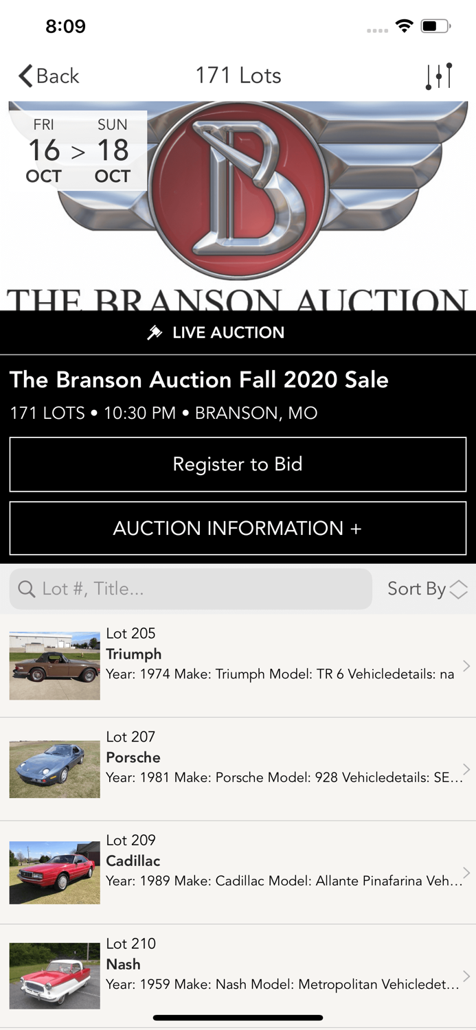 The Branson Auction