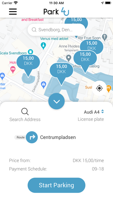Park4U - Parkerings app screenshot 2