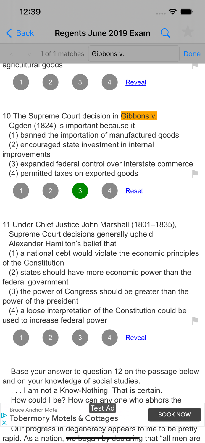 Regents US History and Govt