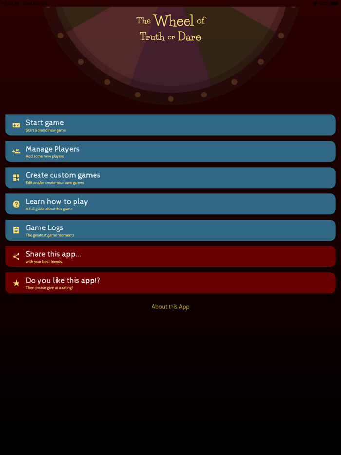 Wheel of Truth or Dare