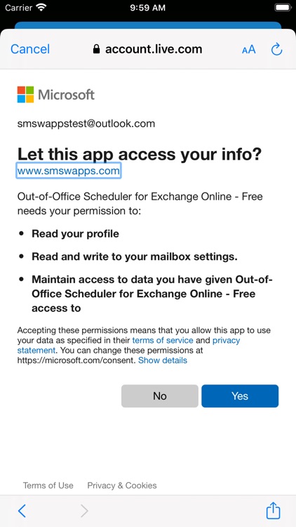 Out-of-Office Exchange Online screenshot-3