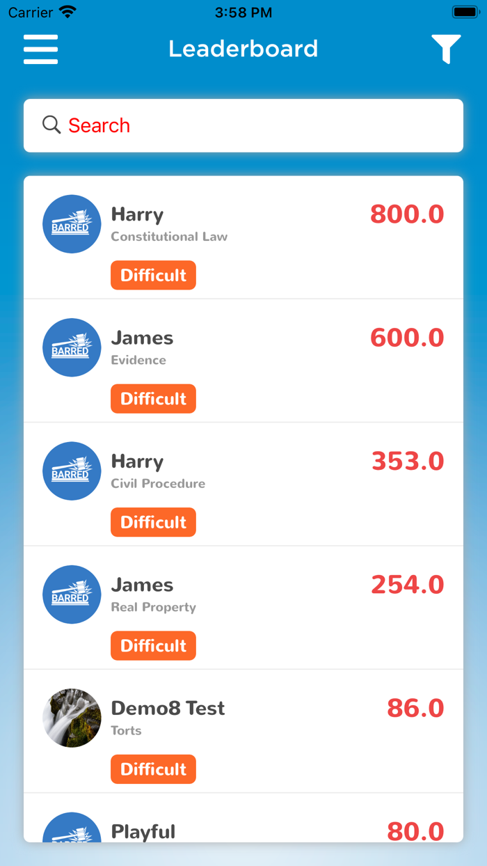 BARRED Bar Exam Prep Game