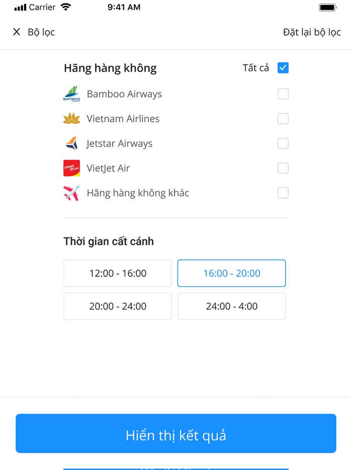 Theo dõi chuyến bay