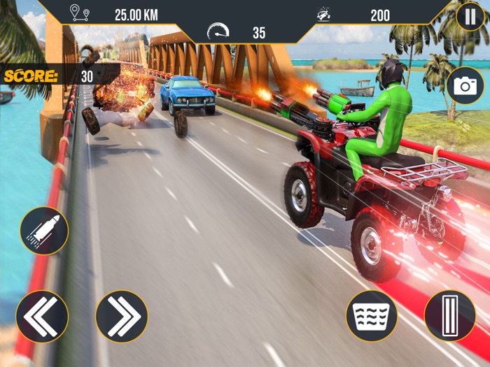 ATV Quad Bike Traffic Shooter