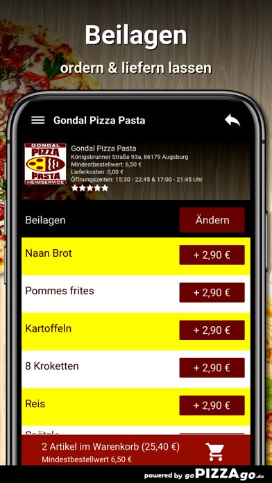 Gondal Pizza Pasta Augsburg screenshot 6