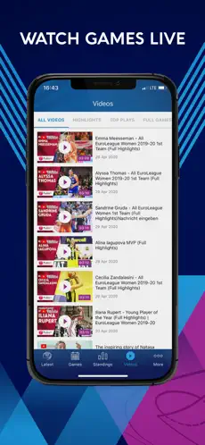Captura de Pantalla 5 EuroLeague Women 2020-21 iphone