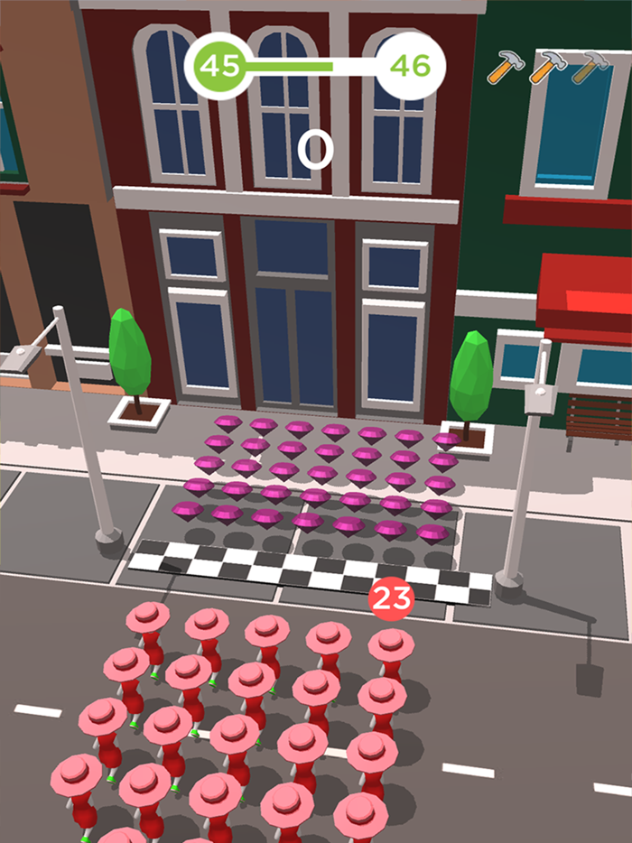 Crowd Street 3D- Traffic Cross