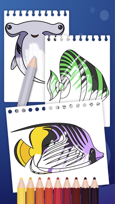 How to cancel & delete Coloring pages of aquatic animals - paint sea animals for kids from iphone & ipad 3