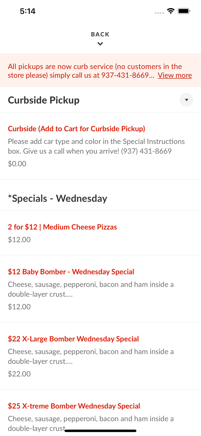 Beavercreek Pizza Dive